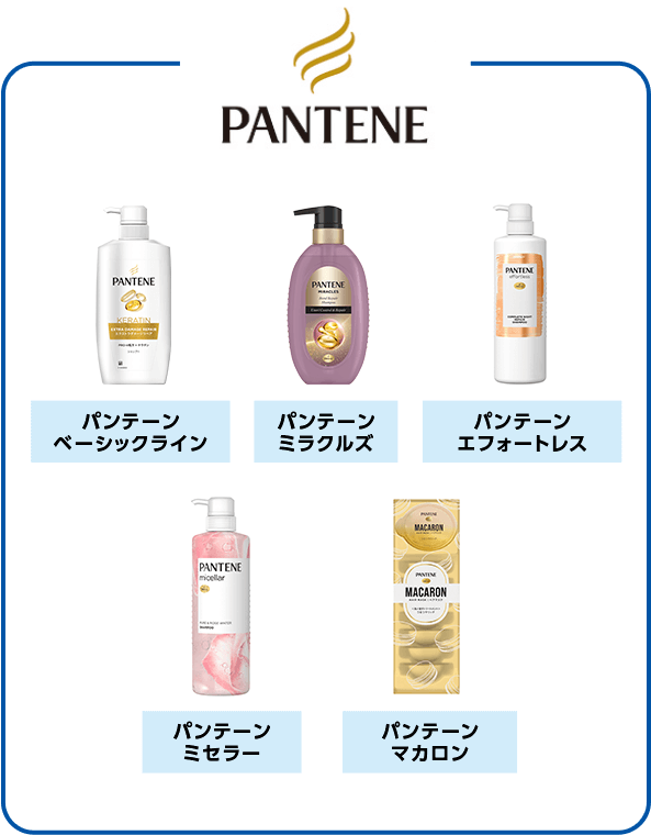 パンテーン パンテーンベーシックライン パンテーンミラクルズ パンテーンエフォートレス パンテーンミセラー パンテーンマカロン